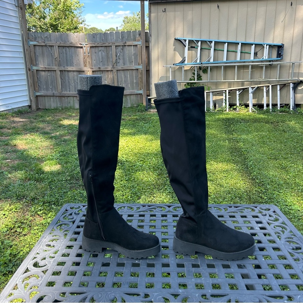 Dirty Laundry Black Over the Knee Boots